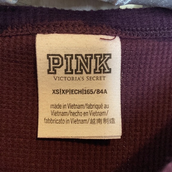 PINK Victoria’s Secret Waffle Knit Shirt. Size XS - Picture 3 of 7